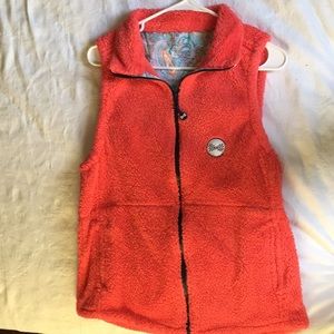 Sherpa hot pink sweater vest